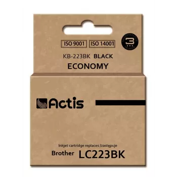 Tintenpatrone ACTIS KB-223BK kompatibel mit Brother LC223BK, schwarze Pigmenttinte 16 ml, Standard-Reichweite