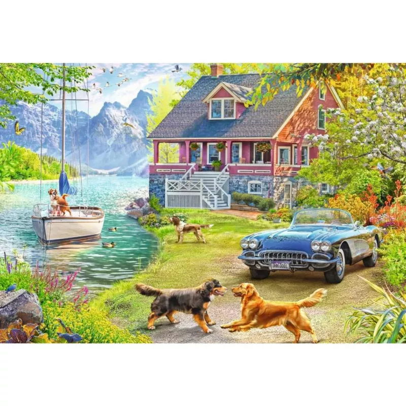 Puzzle Ravensburger Feel Well & Puzzle – Sommerhaus am See, 200 Teile