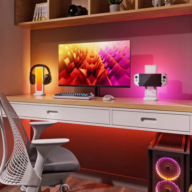 Nanoleaf Pegboard Desk Dock, Weiß | 15 W | RGB