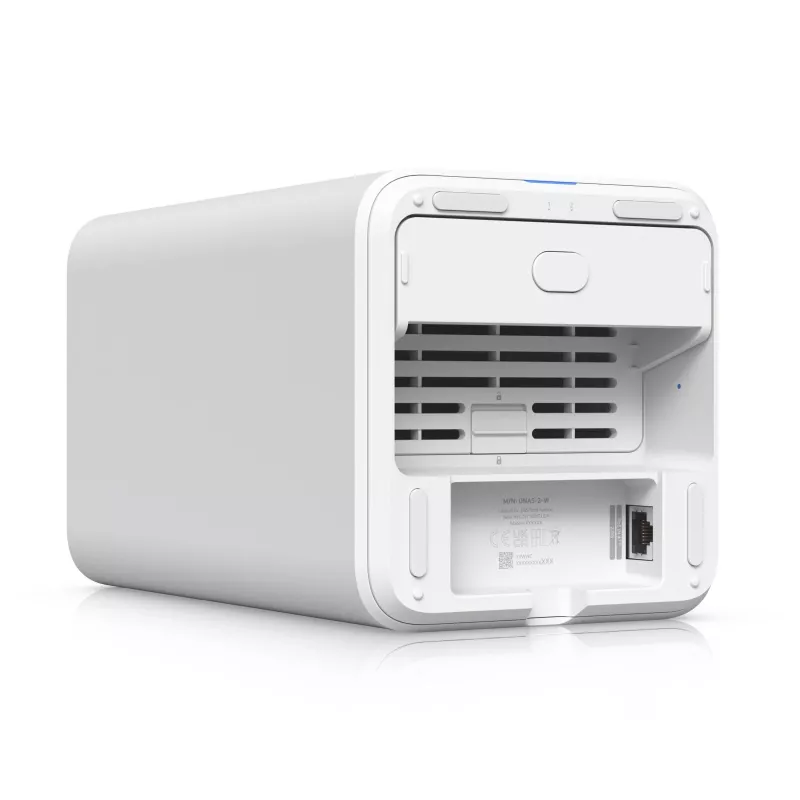 Ubiquiti UNAS-2-W Unifi Nas 2X 3.5 HDD-Einschübe, 2,5 GbE, USB-C, PoE++-Adapter