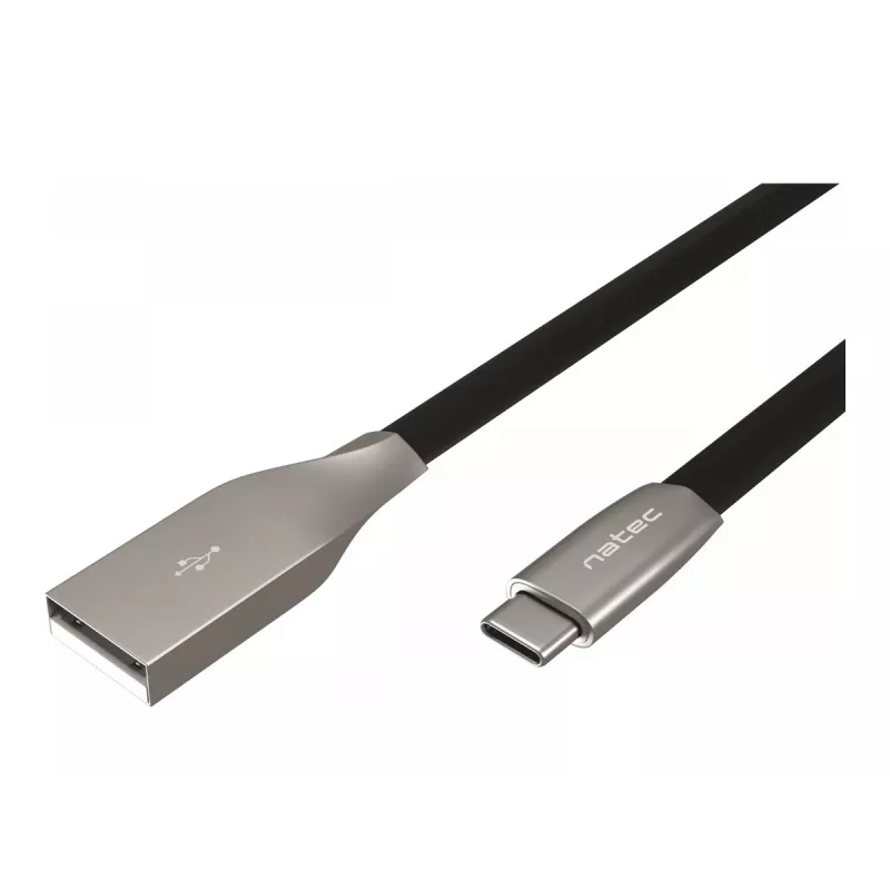 NATEC Kabel USB-C/A 2.0 1m prati 1m schwarz Metall