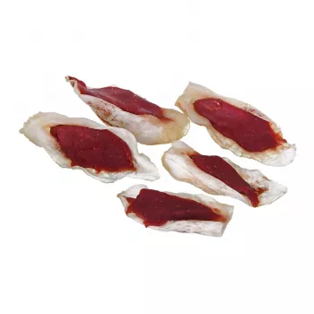 Hundesnacks PETITTO Kaninchenohr gefüllt mit Ente 500 g — hypoallergenes Einkomponenten-Kausnack