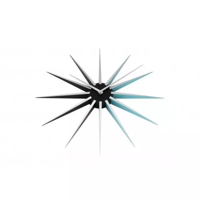 NeXtime Uhr 3051bl Nova, Ø50 cm, Wand, Schwarz/Blau