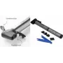 Fahrrad-Minipumpe FISCHER ALU kompatibel mit allen gängigen Ventilen, kompaktes Aluminiumdesign