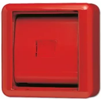 JUNG Abdeckplatte m. Glasscheibe 860WGLRT WG800 IP44 Rot einsch.roter Wippe 860WGLRT (860WGLRT)