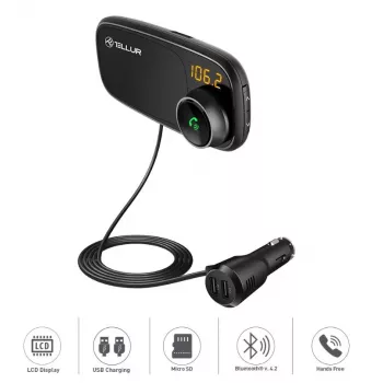 Magnetische Telefonhalterung Tellur FMT-B6 Schwarz — Verstellbarer Winkel, kompatibel mit Smartphones