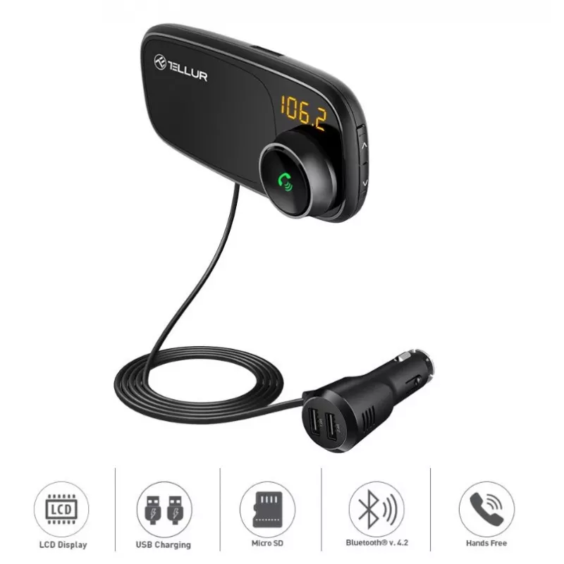 Magnetische Telefonhalterung Tellur FMT-B6 Schwarz — Verstellbarer Winkel, kompatibel mit Smartphones