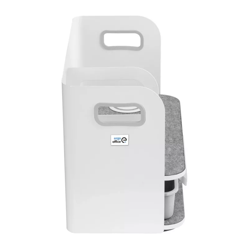 Schreibtisch-Organizer mit Schublade und kabellosem Ladegerät Ergo Office, weiß, max. 10kg, ER-441