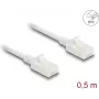 Netzwerkkabel DeLOCK RJ45 Cat.6A Stecker zu Stecker U/UTP 0,5 m weiß