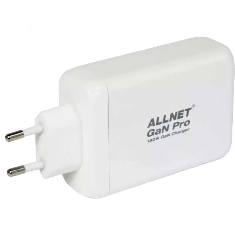 Netzteil ALLNET PSU-GaNPD-USB-1A3C-130W — 130W, 1× USB-A, 3× USB-C