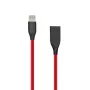 Silikonkabel USB- Lightning, 2m (rot)