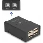 DELOCK USB 2.0 Switch 2 PCs auf 4 Geräte Schwarz 0,48 Gbit/s