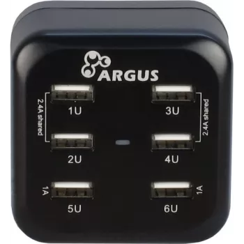 Inter-Tech Argus LS-6US - Netzteil - 34 Watt - 6,8 A - 6 Ausgangsports (USB) (88885322)