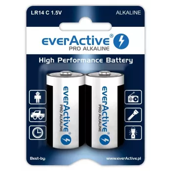 Alkaline Batterien everActive Pro LR14 C 1,5 V 8000 mAh — 2 Stück