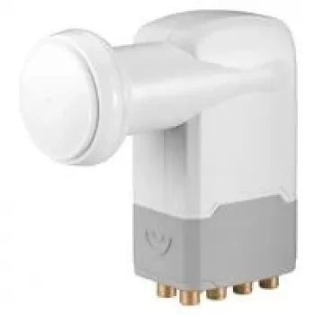 Wentronic Goobay Universal Octo LNB, Weiß-Grau – digitaler SAT-LNB (DVB-S2) für 8 Teilnehmer (4K/HDTV/3D-Empfang) (67273)