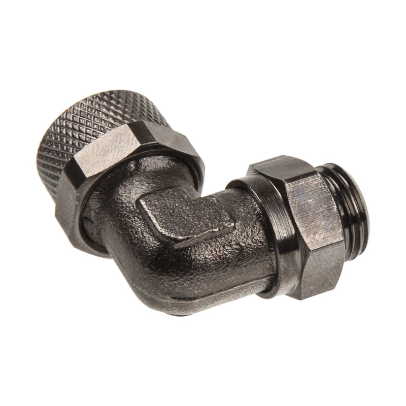 Alphacool 1/4 Zoll (13/10 mm) schwarz vernickelter Anschluss 62116