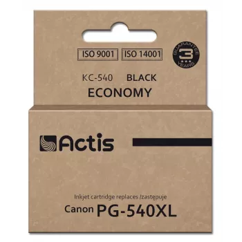 Tintenpatrone ACTIS KC-540 Schwarz — kompatible Alternative für Canon PG-540XL, farbstoffbasierte Tinte 22 ml, Einzelpackung