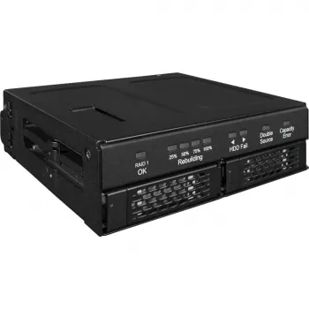 Drive enclosure icy dock MB902SPR-B R1 Black 2.5 inch SATA