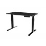 Cama Meble elektrisch höhenverstellbarer Schreibtisch MOON 121x67 cm, rechteckige Spanplatten-Tischplatte, 72–120 cm schwarz/san sebastian