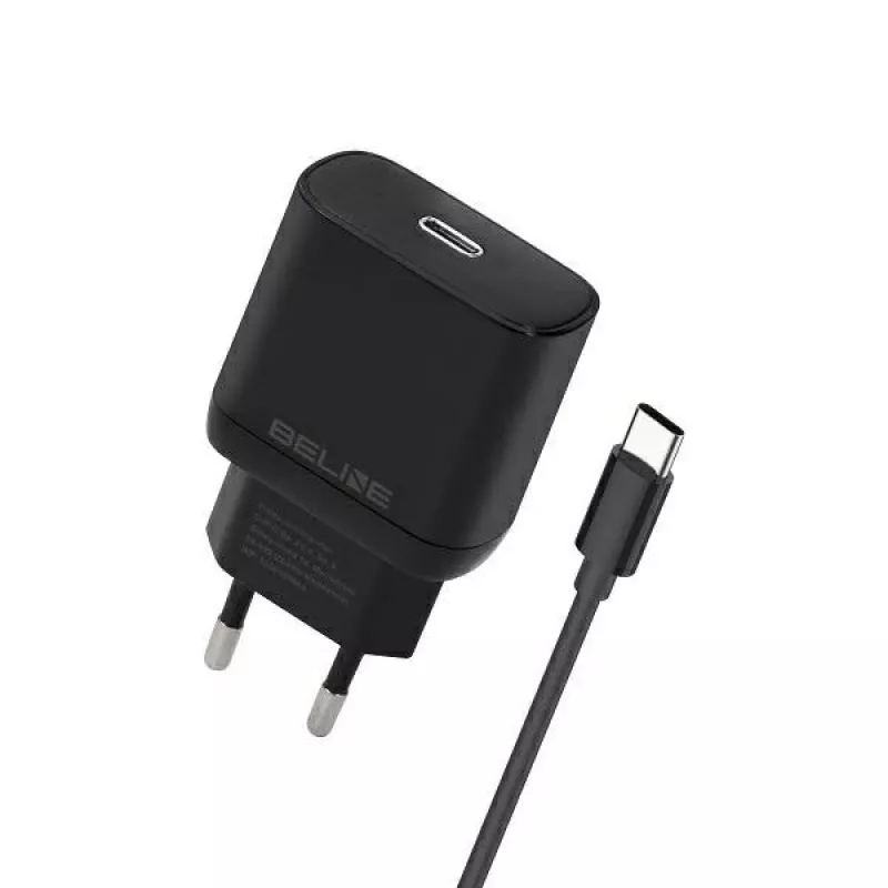 Ladegerät Beline Beli02176 30W USB-C mit USB-C-Kabel, schwarz