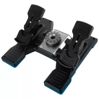 LOGITECH Flight Rudder Pedals Pedalen kabelgebunden für PC