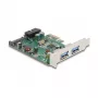 DeLOCK PCI Express x1 Karte auf 2 x USB 3.2 Gen 1 Typ-A + 1 x interner 19-Pin-Header