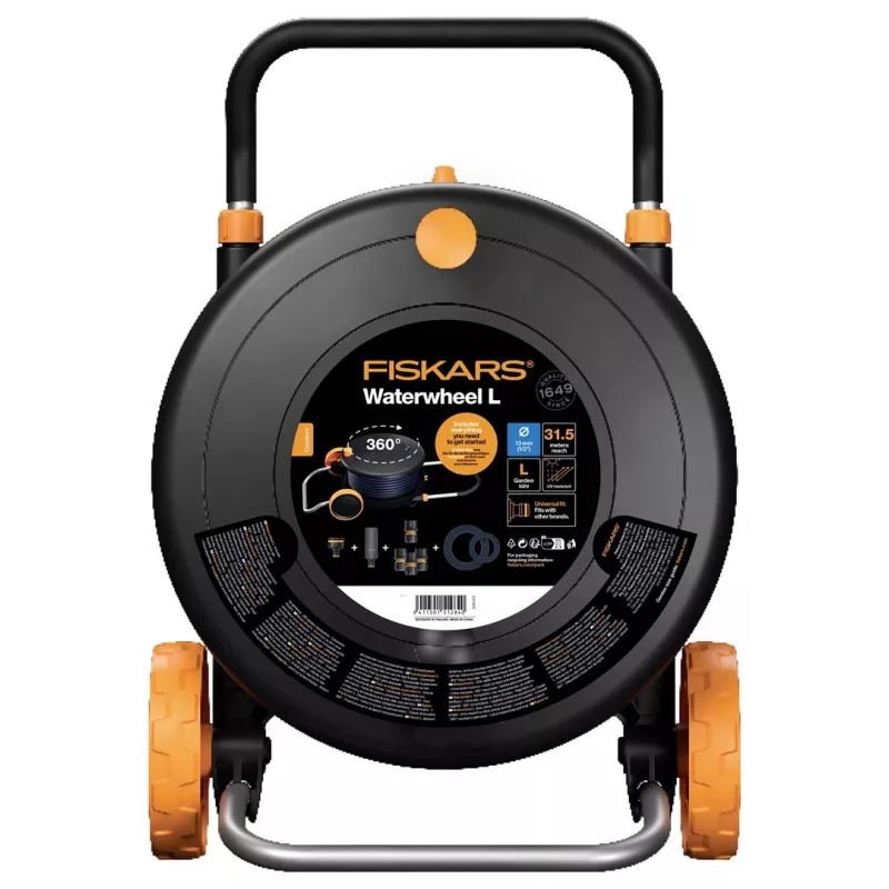 Fiskars Comfort Schlauchwagen L mit Rädern 30 m 1071670