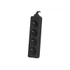 Power Extension Lanberg PS0-04E-0100-IEC-BK 1m 4 AC Outlets Indoor Schwarz