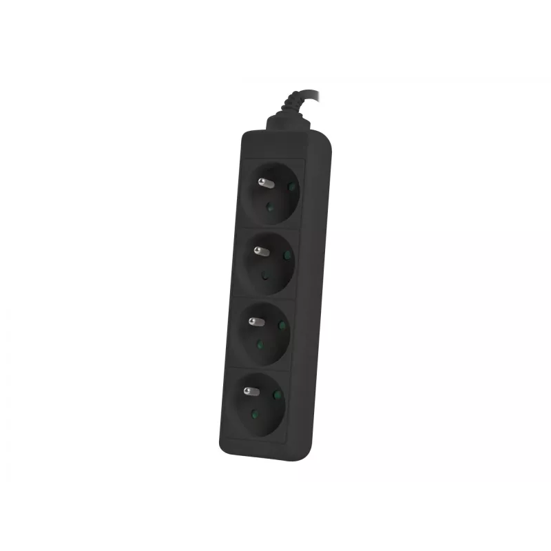 Power Extension Lanberg PS0-04E-0100-IEC-BK 1m 4 AC Outlets Indoor Schwarz