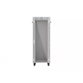 LANBERG 19 Zoll 32U Stand-Rack-Schrank 600×600 mm Grau mit perforierten Türen und LCD (flach Pack)