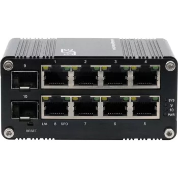 Managed Gigabit Switch Exsys EX-62035M-SFP — 8 Gigabit RJ45 + 2 SFP Ports, web-verwaltet