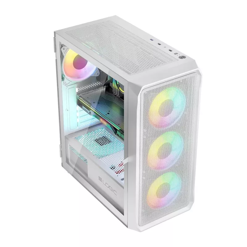 Logic PORTOS ARGB MINIDI USB 3.0 Gehäuse Weiß