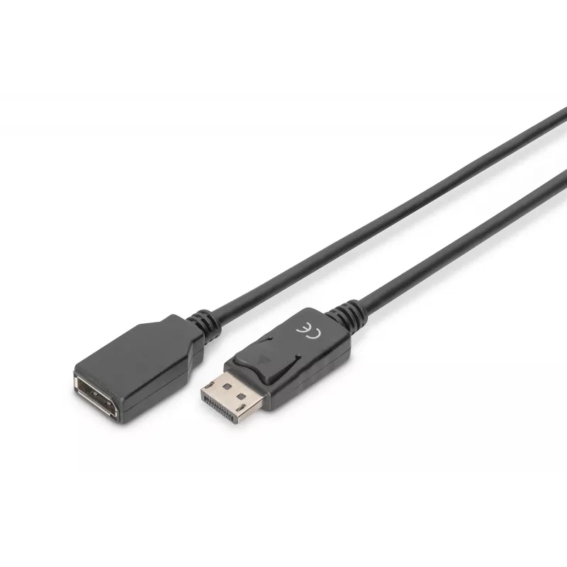 Digitus ASSMANN - DisplayPort-Verlängerungskabel - DisplayPort (M) - DisplayPort (W) - 2 m (DisplayPort 1.2) - vergossen - Schwarz (AK-340200-020-S)