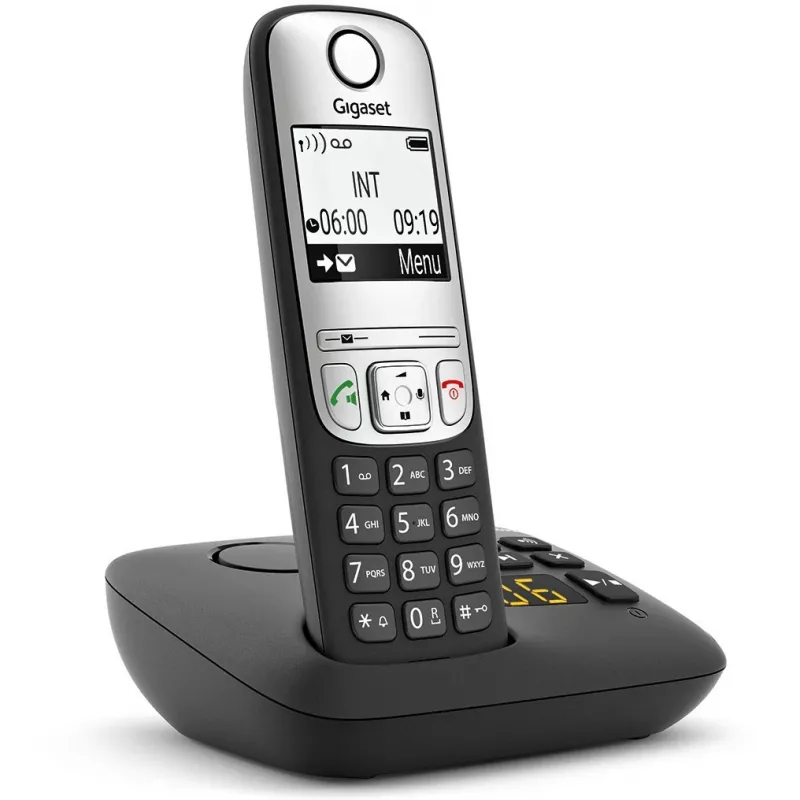 Gigaset A690A - Analog/DECT-Telefon - Schnurloses Mobilteil - Freisprecheinrichtung - 100 Einträge - Schwarz (S30852-H2830-B101)