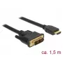 Videokabel-Adapter DeLOCK 85583 1,5 m DVI-D HDMI Typ A Schwarz