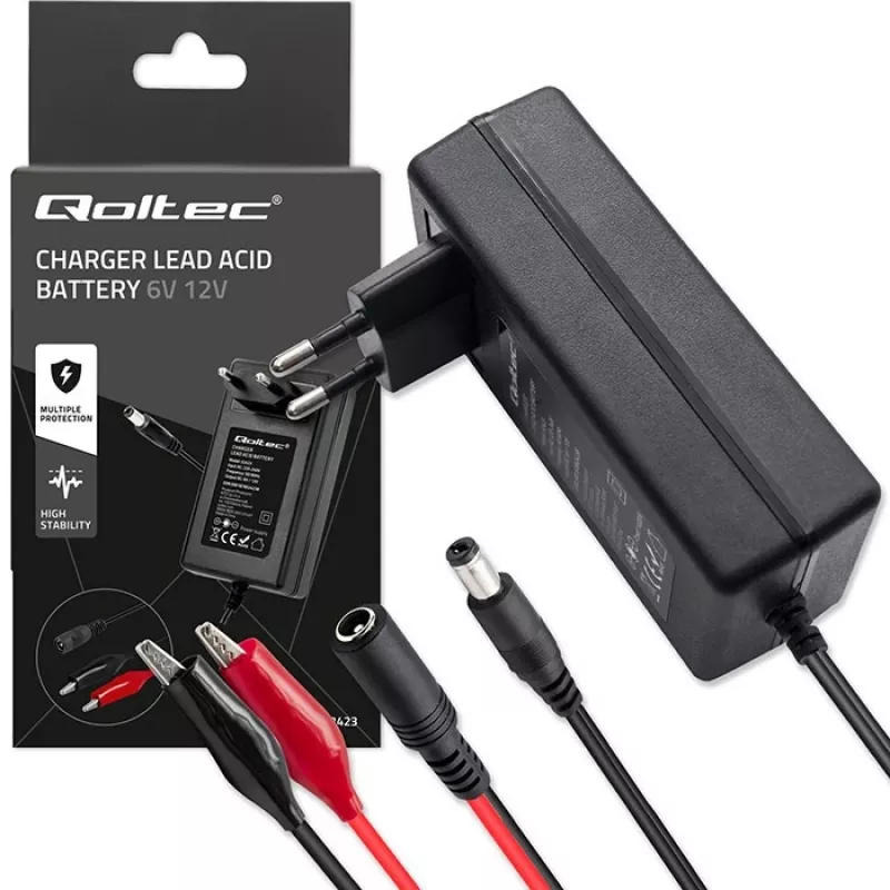 Batterieladegerät QOLTEC 52423 für AGM/GEL/STD-Batterien 6V/12V 1,5A