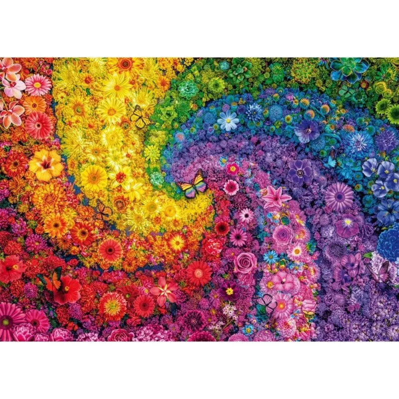 Farbenwirbel-Blüten, Puzzle 2000 Teile