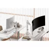 Monitorhalterung DIGITUS Single, Klemme, max. 57 Zoll, Tragfähigkeit 27 kg, VESA 75x75–100x100, weiß