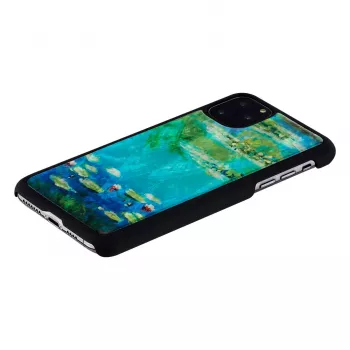 Handyhülle iKins für iPhone 11 Pro Max – Seerosen-Design, schwarz