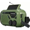 Tragbares UKW/MW-Radio SENCOR SRD1000SCLGR mit Bluetooth, Solar-/Kurbel-/USB-C-Ladung, 2000-mAh-Akku, IPX4, LED-Leuchten
