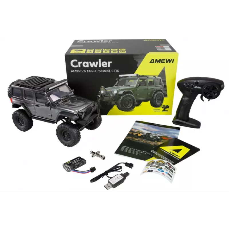 RC Crawler Amewi Mini-D90 4WD 1:16 RTR – Maßstab 1:16, 4-Rad-Antrieb, Ready-to-Run