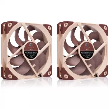 Computergehäuselüfter Noctua NF-A12X25 G2 PWM SX2-PP 120 mm, 12 V, 1800 U/min, 107,3 m³/h, SSO-Lager, 2er-Pack, beige