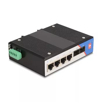 Unmanaged Switch DeLOCK 88015 Gigabit Ethernet 4 Ports Schwarz