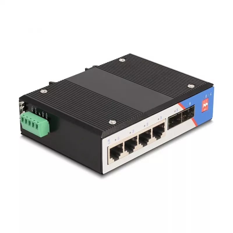 Unmanaged Switch DeLOCK 88015 Gigabit Ethernet 4 Ports Schwarz