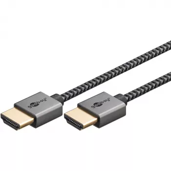 Plus Slim High-Speed-HDMI-Kabel mit Ethernet, 8K @ 60Hz grau, 2 Meter