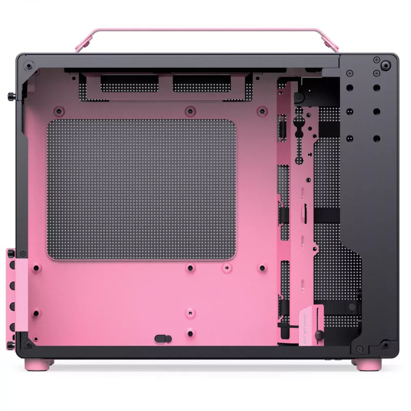 Jonsplus MATX Handle Case Z20 Schwarz-Pink – Mini/Micro/Flex-ATX Gehäuse mit Tragegriff