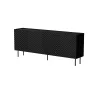 Kommode cama meble LUCCA 4D, 200×40×80 cm, schwarz, Korpus aus Spanplatte