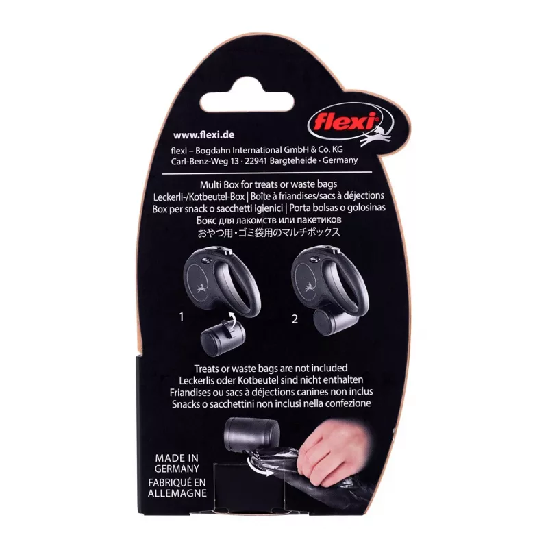 Futter-/Tränkebehälter Flexi Multi Box Schwarz — Flexi Vario Serie, universeller Futterbehälter für Haustiere, 201–499 g