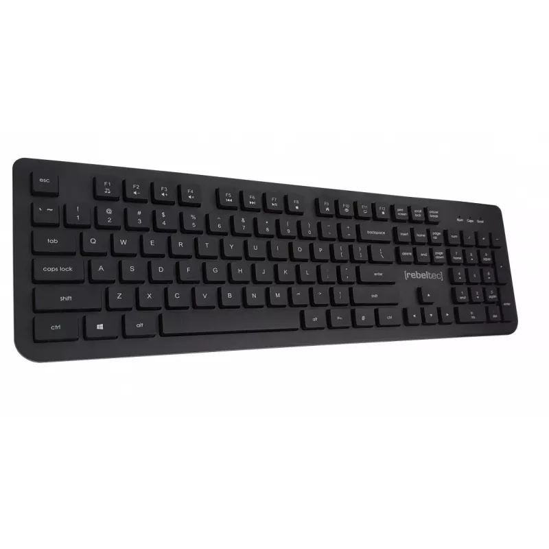 USB-Multimedia-Tastatur Rebeltec RBLKLA00042 – Full-Size, schwarz