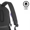 Freizeitrucksack XDDESIGN Bobby Soft mit 15,6-Zoll-Notebookfach, 16 l, PET, schwarz